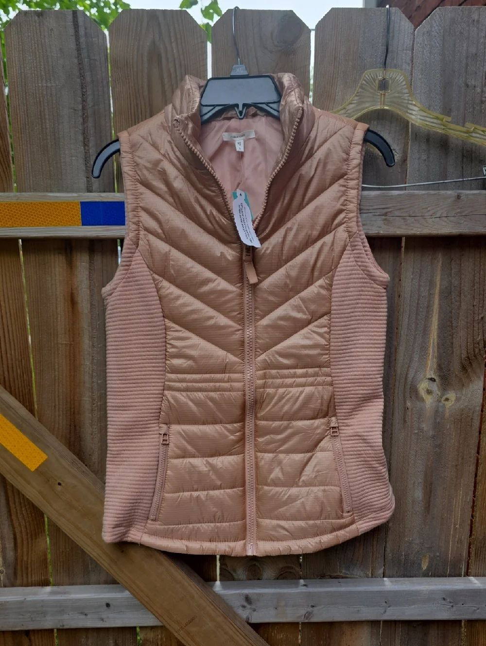 Maurices Quilted Vest in Dusty Pink